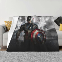 (150x200cm 80x60in) Captain America Fleece Throw Blanket For Couch Or BedMT16