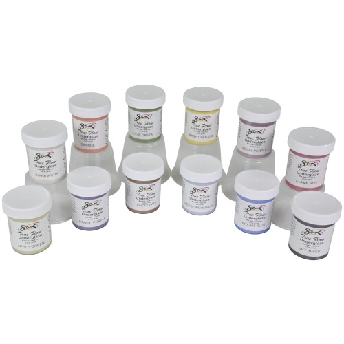 Sax True Flow Underglaze Set  2 Ounces  Acrylic  Assorted Colors  Set