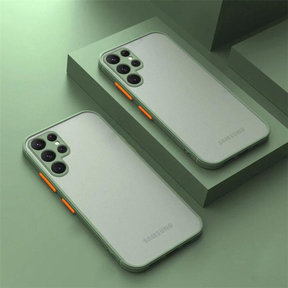 (green, Samsung S23) Shockproof Armor Case For Samsung S22 Ultra S23 S10 Plus Note 20 S21 S20 Fe A51 A12 A71 A50 A32 A33 A13 A53 A52s 5g Matte Cover