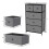 Vida Designs (Grey & Black) Chorley 5 Fabric Drawer Storage Chest 8