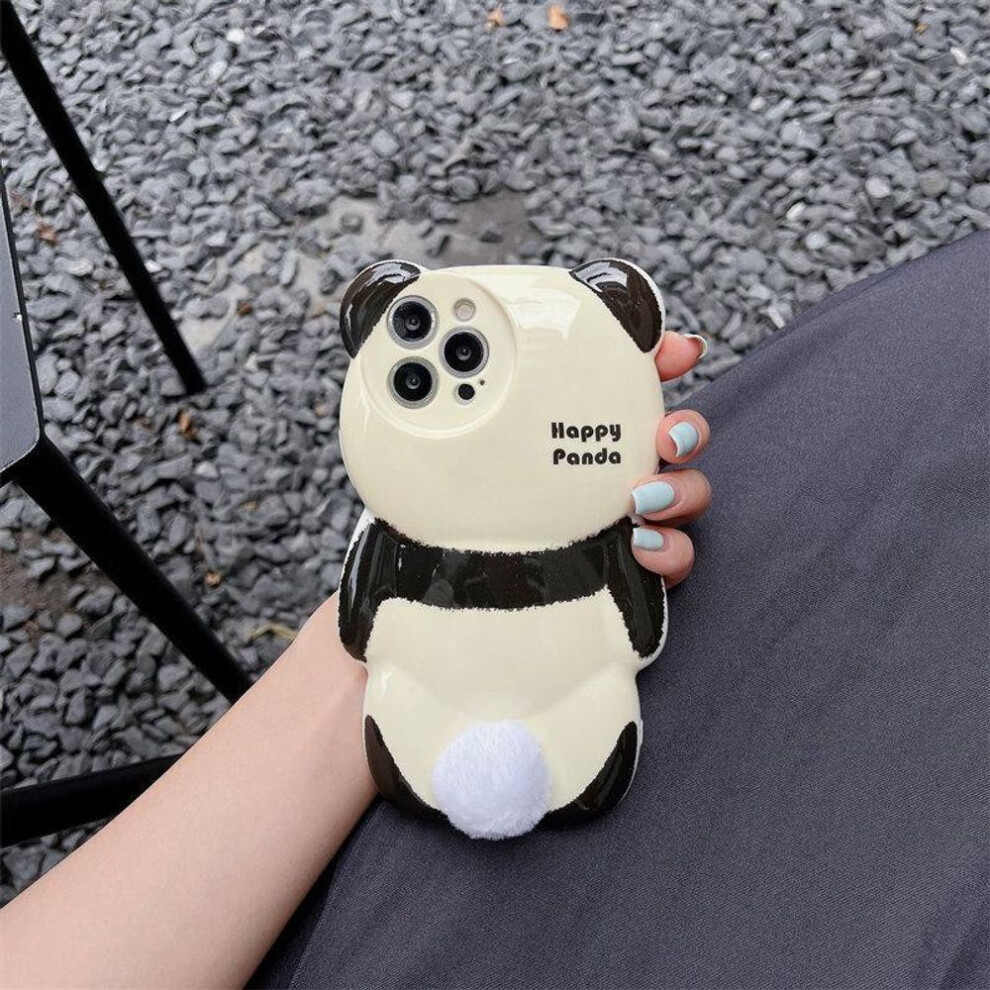 (white, iPhone 13 Pro Max) Luxury Stereo Panda Case For Iphone 15 14 13 12 11 Pro Max Xs Xr Xs Max All-inclusive Fall Cover