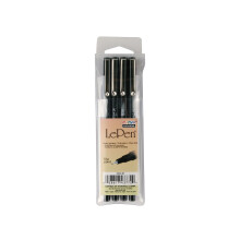 Uchida of America 4-stycken 0,3 punktstorlek LE Ritning Pen Set Art Supplies 4 Count (Pack of 1) Balck