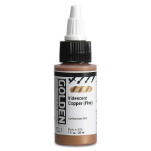 High Flow Acrylics von GOLDEN Iridescent Copper (Fein) 1 fl. oz. oz. Flasche professionelle Acrylfarbe halbdeckend
