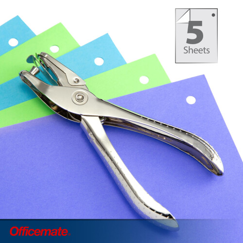 Officemate 1- Hole Punch  5 Sheet Capacity  Silver (90091) 2