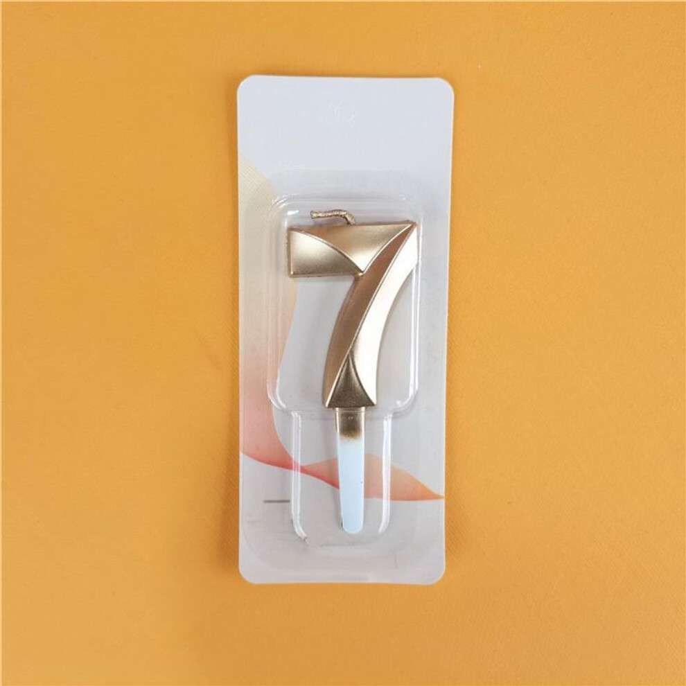 (as the picture, 7) 1pc For Anniversary Birthday Ornament 0-9 Digital Cake Topper Decoration Cake Candles Party Supplies