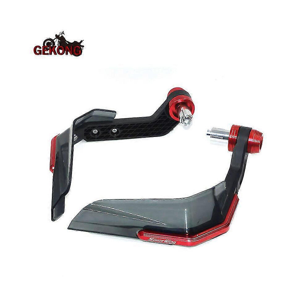 () For Honda Wing Gt 400 600 Silverwing Handguard Shield Hand Guard Protector Winds Red/Silver 5014561763255