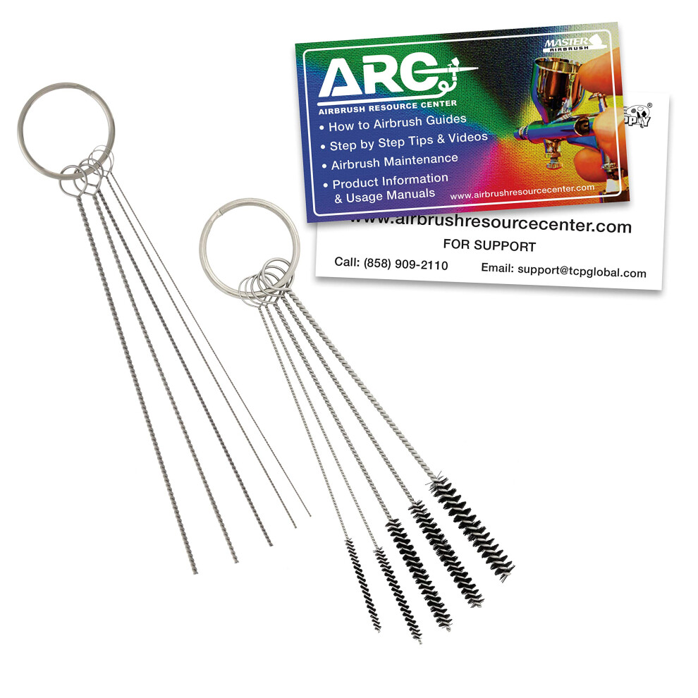 11-Delige Mini-Airbrushreinigingsborstelset Met 5 Borstels 5 Reinigingsborstels-image