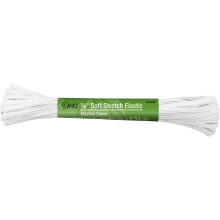El   stico blanco Dritz suave para beb   s de 1/8"" (3,1 mm)