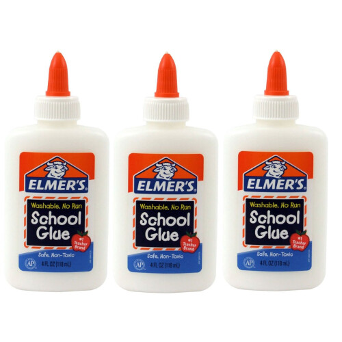 Elmer's Αδιάβροχη Σχολική Κόλλα, 4 oz, 3 Συσκευασίες
