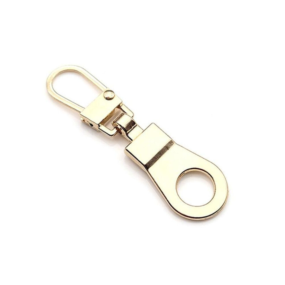 (gold, 5pc) 5pc Repair Detachable Zipper Sliders Head Puller Zipper Head Replacement Tab Luggage Purses