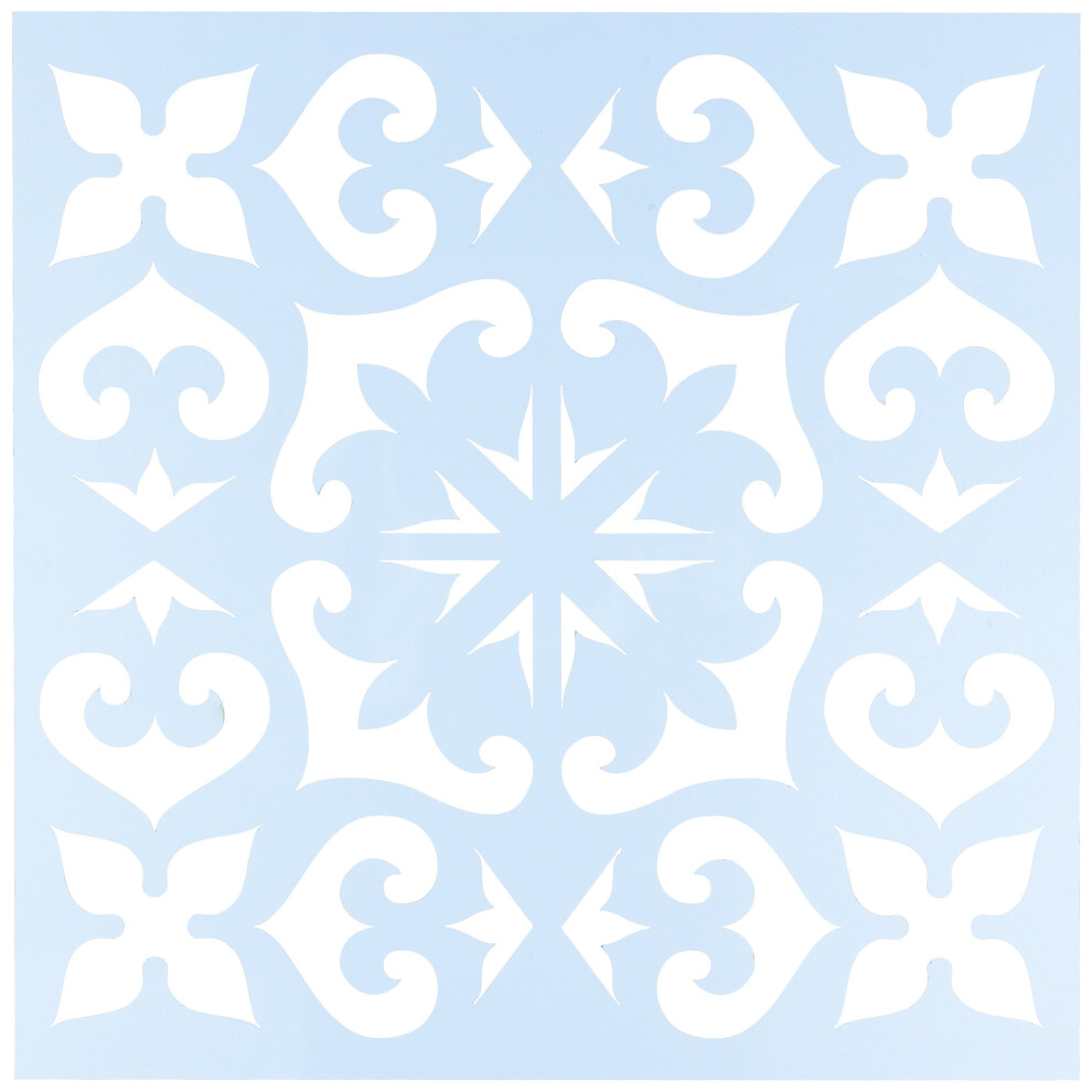 Pochoirs Clear Scraps CSSMMEXTILE12 12"" x 12"" Tuile mexicaine Bleu