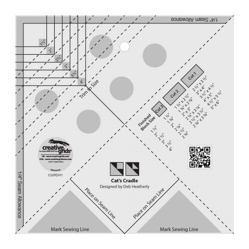 Creative Grids Cat's Cradle Quilt Ruler - CGRDH1