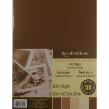 Recollections Nostalgie-Kartonpapier, 21,6 x 27,9 cm, 50 Blatt, 5 Farben