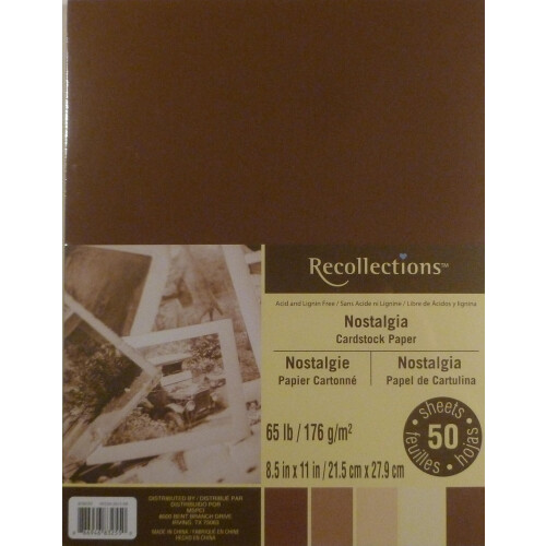 Χαρτόνι Nostalgia Recollections, 8.5" X 11" - 50 Φύλλα, 5 Χρώματα