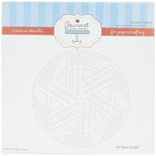Gourmetgummistmplar CC86 Stencil 6 """" X 6 """" Hi Tech White