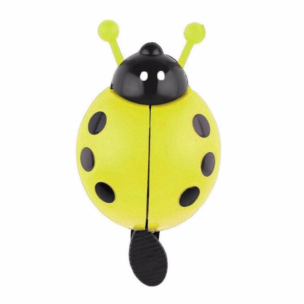 (yellow) Kids Bicycle Bike Bell Ladybird Bug Shape Clear Sound Useful for Children Boys Girls