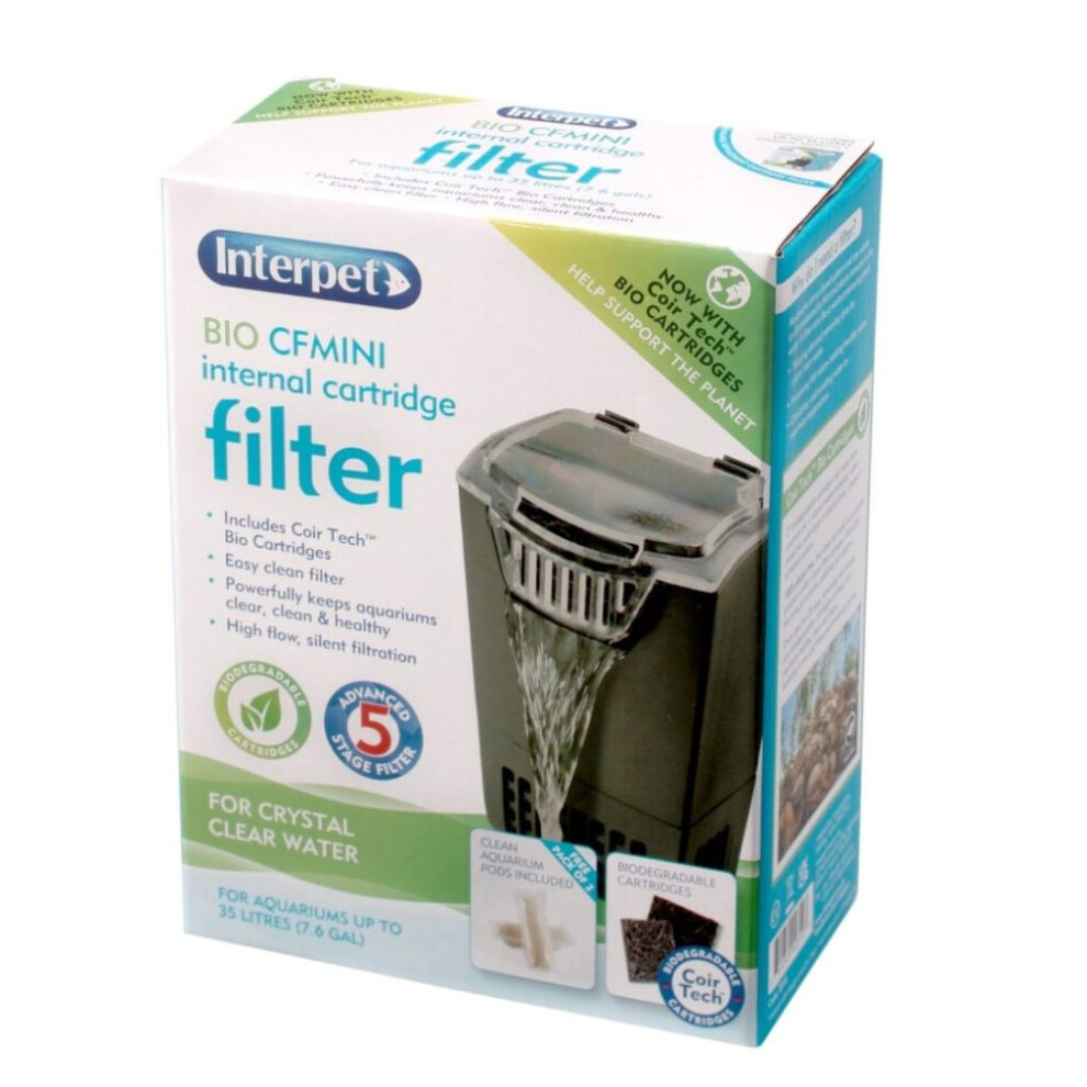Interpet Internal Cartridge Bio Filter Mini for Small Aquarium Fish Tank