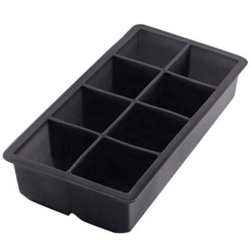 (8 lattice) Pudding Mold Cube Ice Maker Large Cube 6/8 Square Tray Molds Whiskey Cocktails Silicone