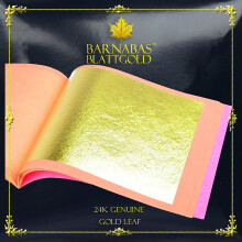 Barnabas Blattgold ?gte 24K guldbladplader - 3,1 tommer - 25 ark