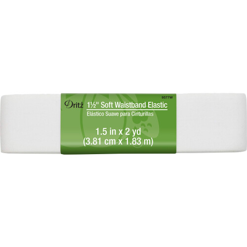 Dritz Notions DRI9577.W elastick mekk pas 1 1/2"""" bl
