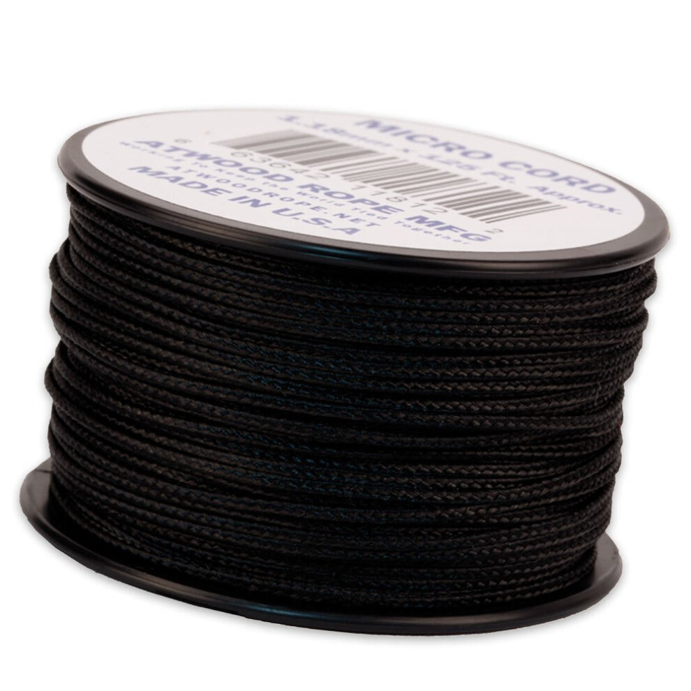 Atwood Rope Mfg Micro Cord 125Ft Black 663642118894