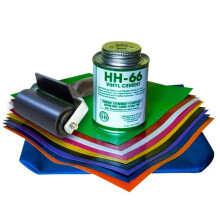 TentandTable Deluxe Pro Vinyl-Reparaturset fr Schlauchboote mit 9 20,3 x 20,3 cm groen Flicken (Rot, Orange, Gelb, Blau, Grn, Indigo, Violett, Wei