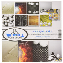 Reminisce TVOC-201 Die Volleyball-Kollektion 2 Scrapbook-Set 2, 12 x 12 Zoll