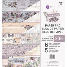 Prima Marketing Lavendel-12x12 Pappersblock