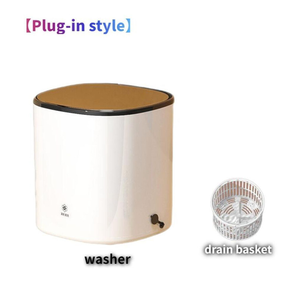 (white, ?Plug-in style?A2) New Portable Mini Washing Machine Household Ultrasonic Ozon Cleaning Machine