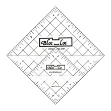 Bloc Loc Halbquadratisches Acryl-Dreiecks-Lineal-Set Nr. 6, 2,5"" und 4,5""