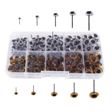 Bestartstore 1 balenie (100 ks) 6-10 mm 5 velkost 2 farby sklenen oci sady na plstenie medved kov a b bik Decys itie