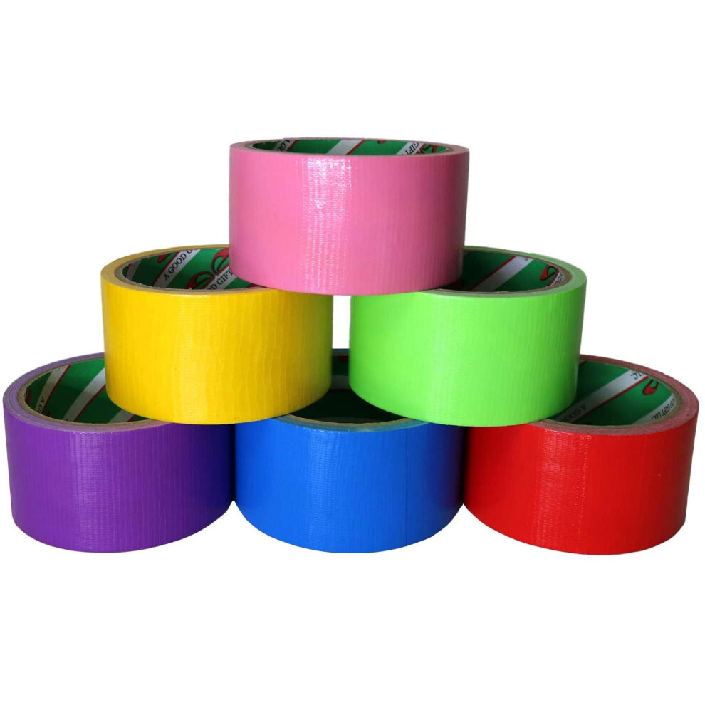 Giftexpress 6 Assorted Colored Duct Tapes - Multi Purposes Bright Colo 812545032626