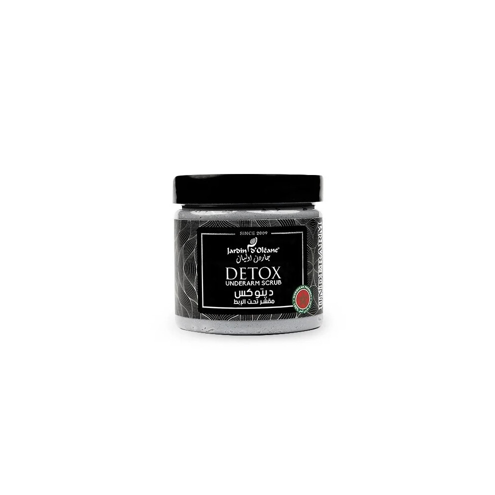 Jardin D Oleane Detox Underarm Scrub | Activated Charcoal & Argan Oil | Gentle Care for Sensitive Area | Remove Impurities, Excess Sebum | Fresh Skin