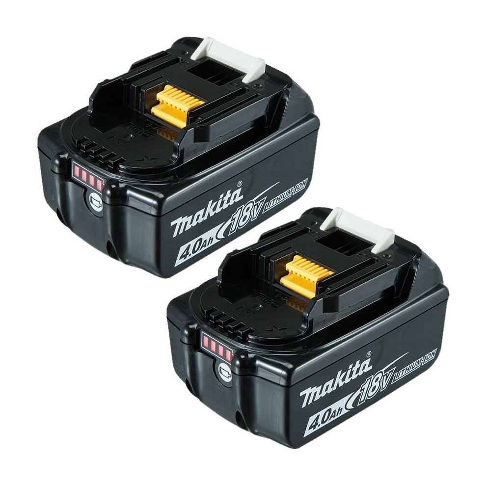2 X Makita 18V 4.0Ah Li-Ion LXT Battery BL1840 BL1840B 4AH 196399-0 Genuine UK