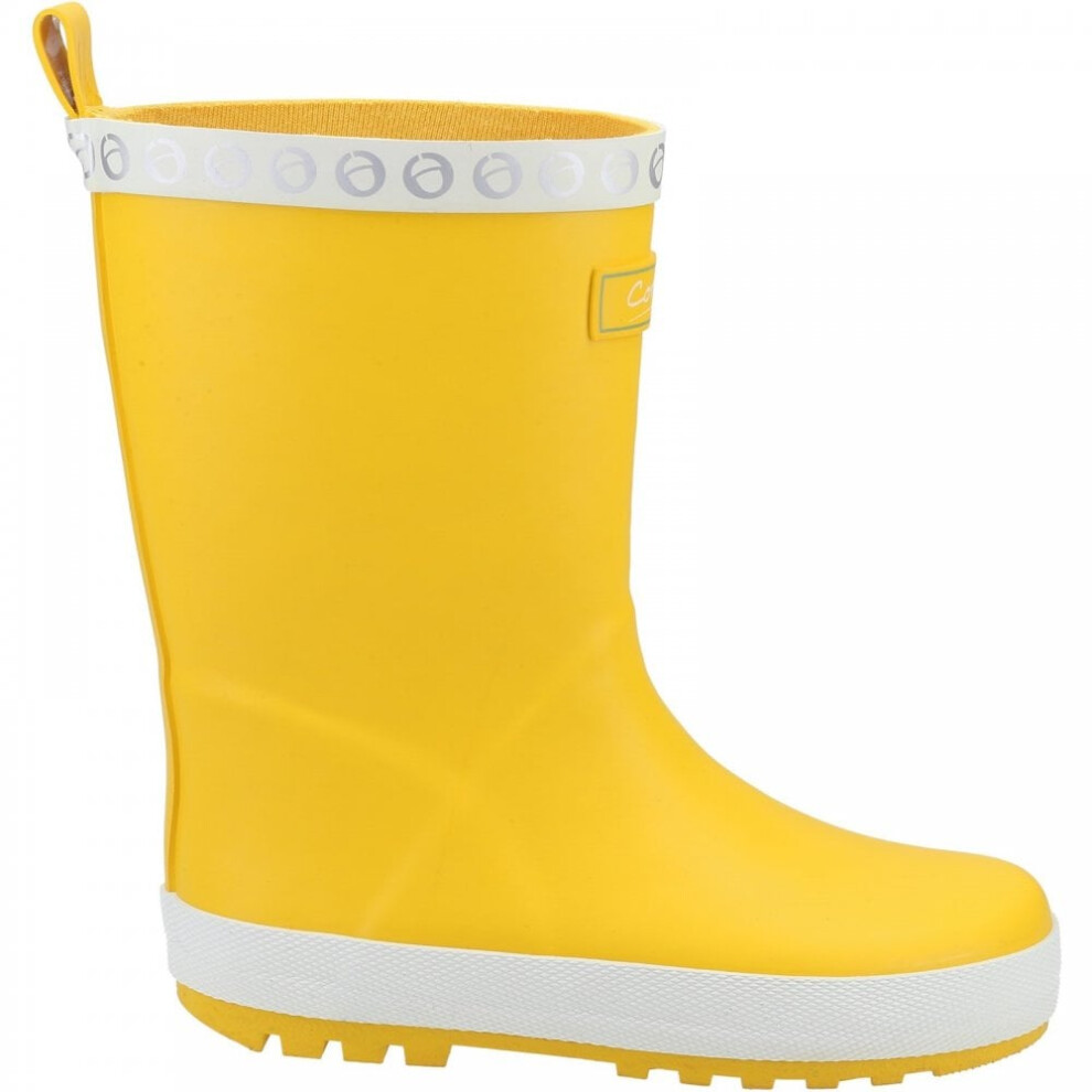 (7 (Children's), Yellow) Junior Prestbury Yellow Childrens Bright Wellingtons