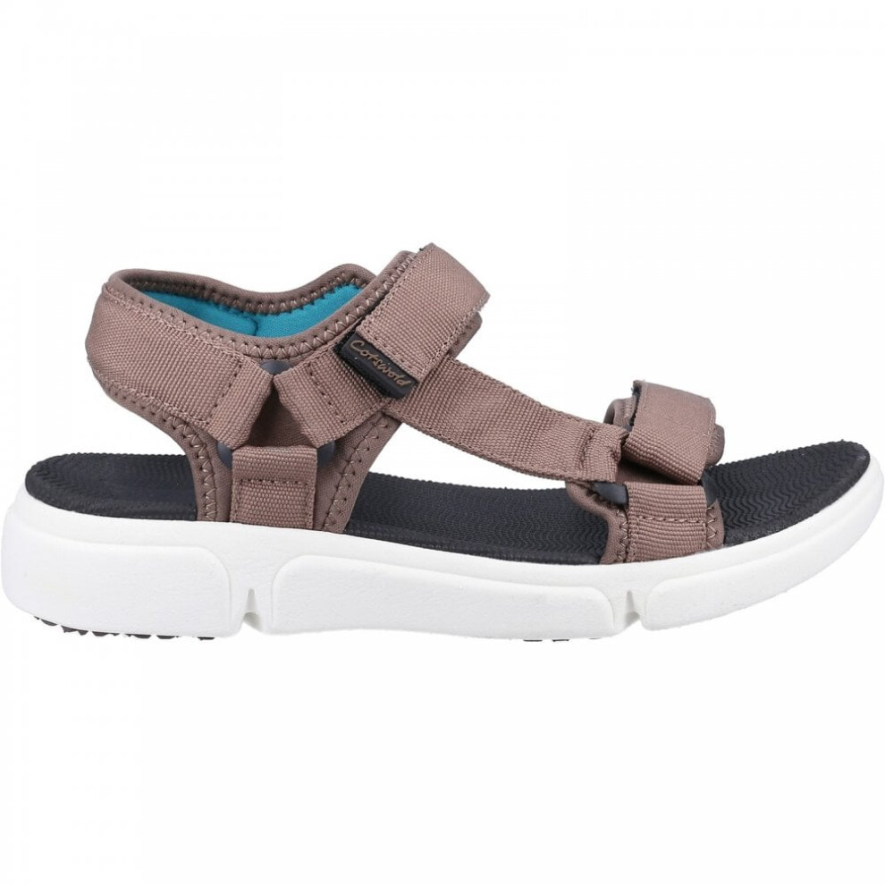 (3 (Adults'), Taupe) Alderton Taupe Ladies Walking Sandals