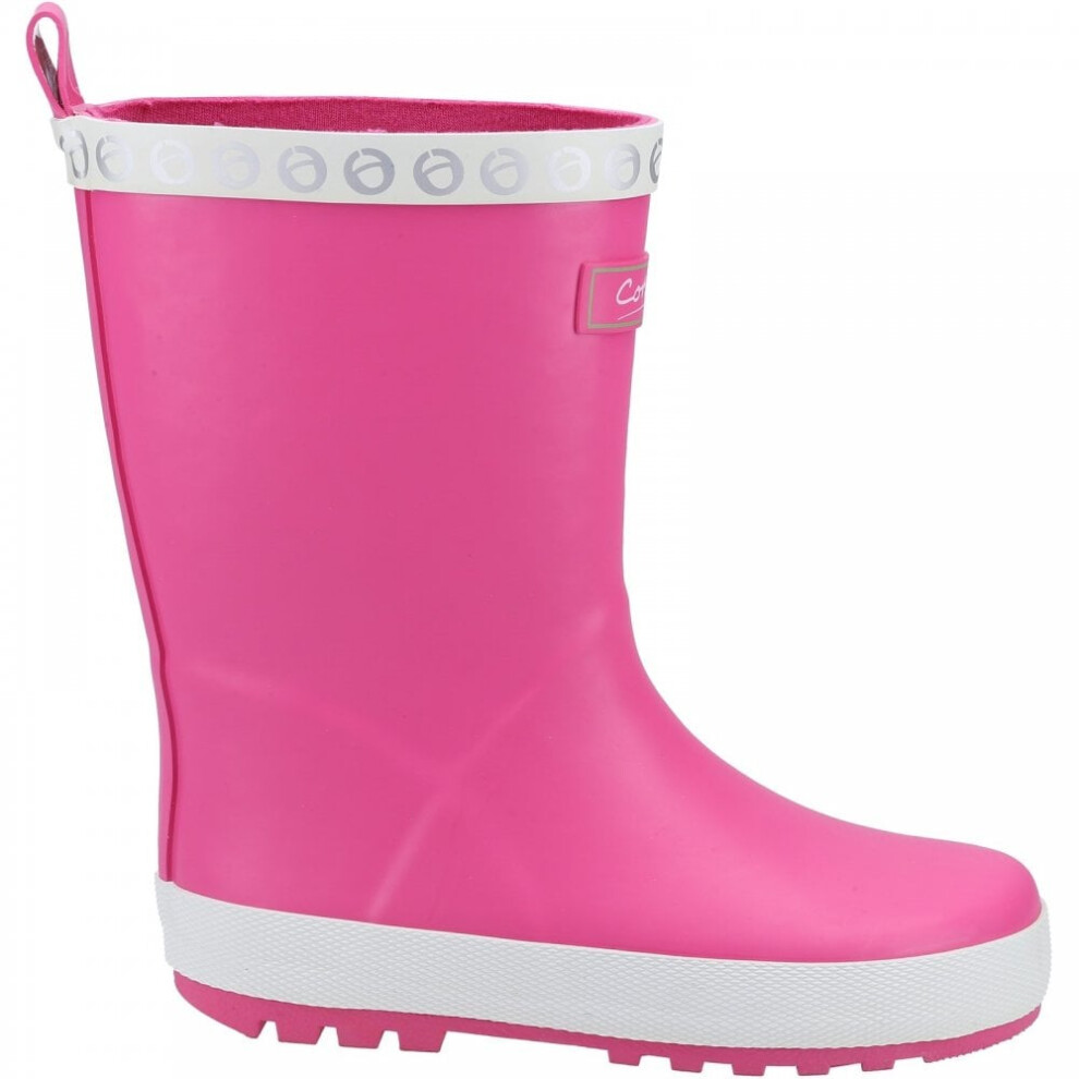 (10.5 (Children's), Pink) Senior Prestbury Pink Kids Cleated Sole Wellingtons