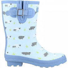 (5 (Adults'), Sheep) Farmyard Mid Sheep Ladies Mid-Calf Wellingtons