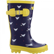 (10 (Children's), Chick) Farmyard Junior Chick Kids Fun Print Wellies