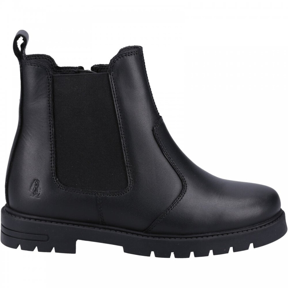 (6 (Adults'), Black) Laura SNR Black Girls Slip On School Shoes