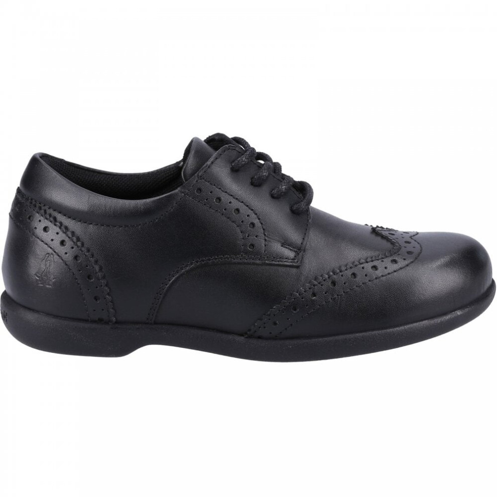 (10 (Children's), Black) Bridget JNR Black Girls Lace Up School Shoes