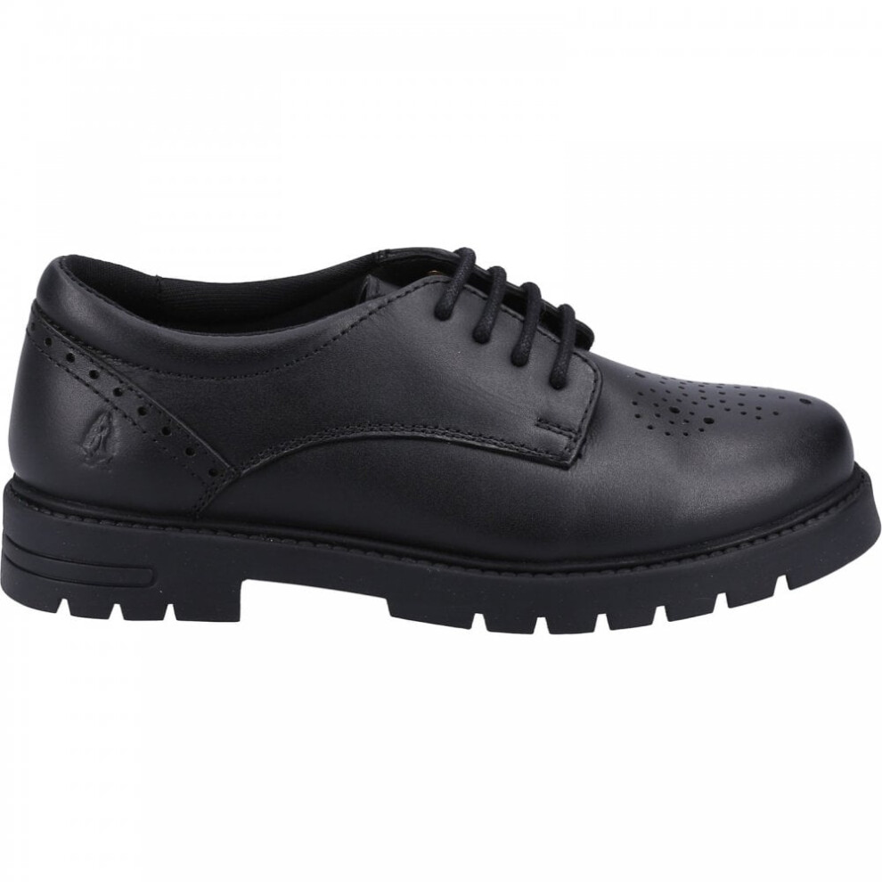 Hush Puppies Jayne Girls Leather Lace Up School Shoes Black UK 9 - Image 3