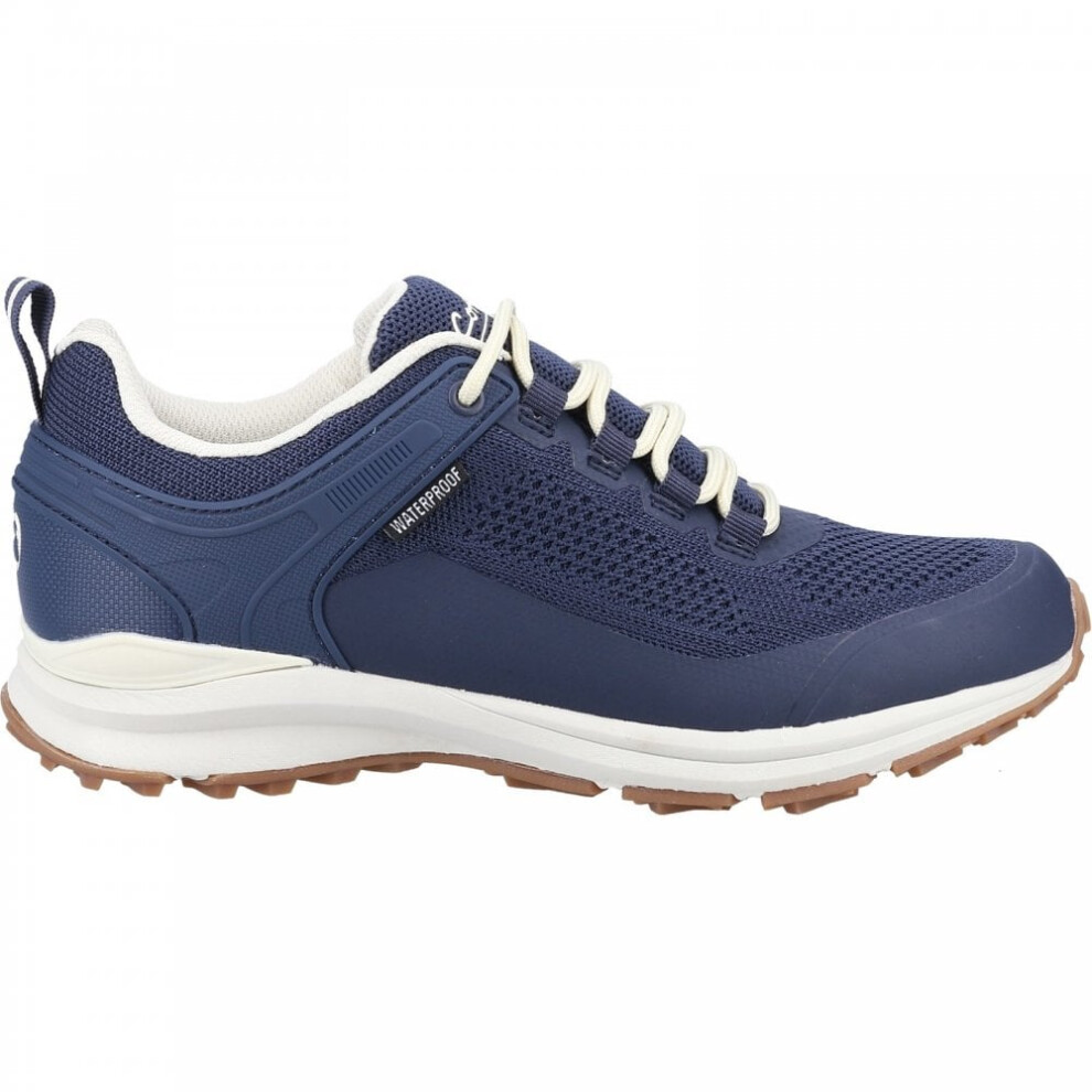 (7 (Adults'), Navy) Compton Navy Waterproof Ladies Lace-up Walking Trainers