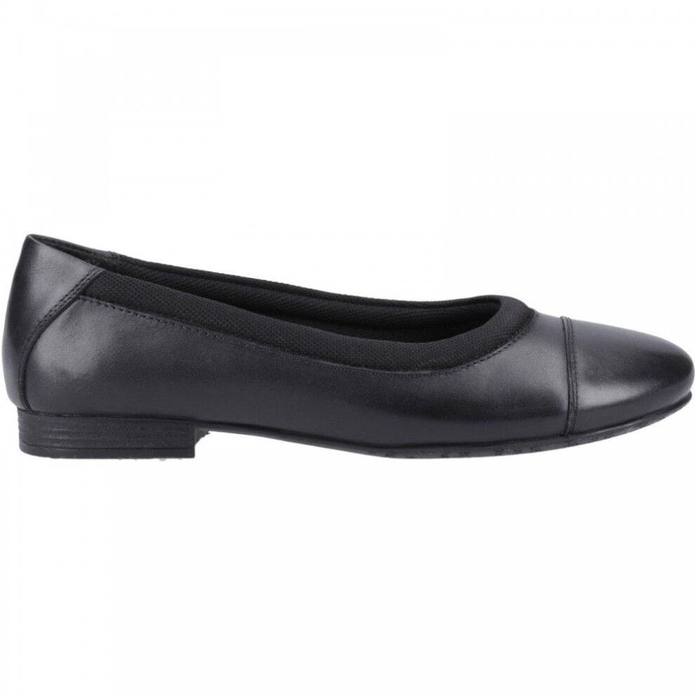 (6 (Adults'), Black) Emma Senior Black Girls Slip On School Shoes