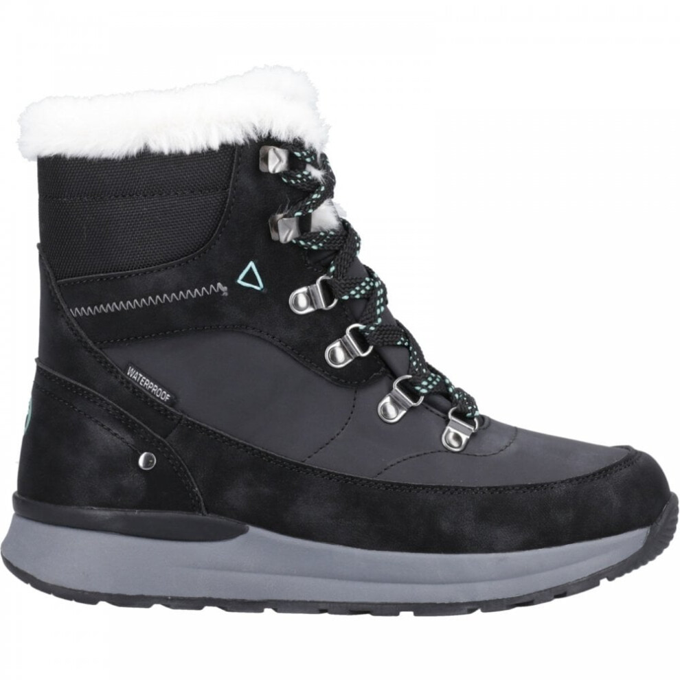 (6 (Adults'), Black) Sheephouse Black Waterproof Womens Cushioned Zip Up Ankle Boots