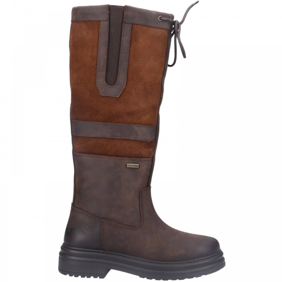 (4 (Adults'), Brown) Broadway Brown Ladies Long Leg Country Boots