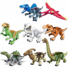 (77037 ) 8PCS Jurassic Dinosaur World Mini Figures Building Block Set Toys