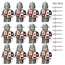(M1812) 12pcs Medieval Knights Military dragon soldiers building blocks of ancient castles Mini Figures