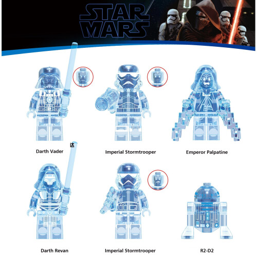 6PCS Star Wars Minifigures  Kid Toy Blocks
