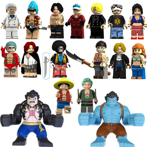 (A) 17PCS One Piece Collection Collection Minifigures Jouets Cadeau